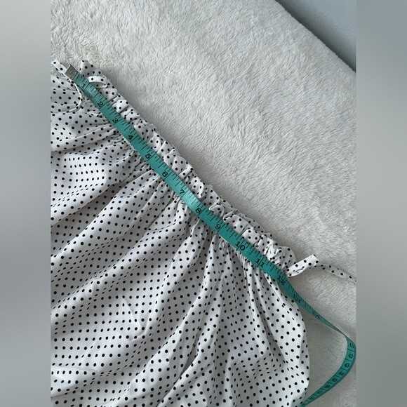 Off The Shoulder Polka dots Blouse Puffed Sleeves - Picture 10 of 11